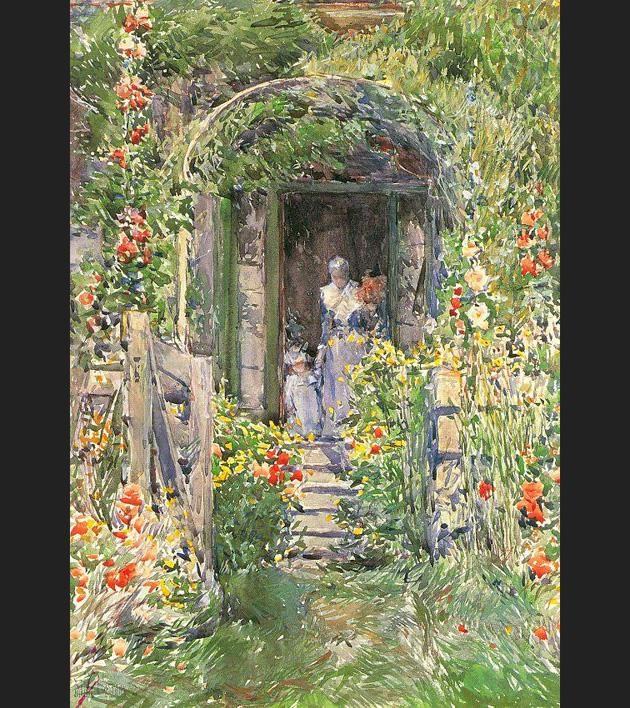 childe hassam Isles of Shoals Garden